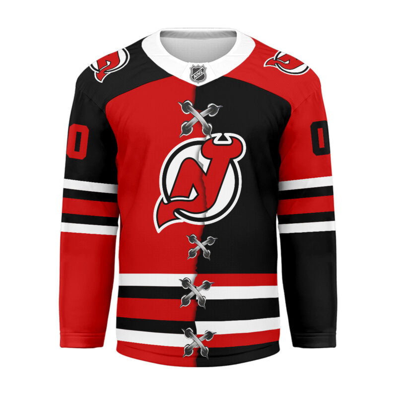[SUPER SALE] NEW CUSTOMIZED NHL06 NJD NEW JERSEY DEVILS UNISEX HOCKEY JERSEY