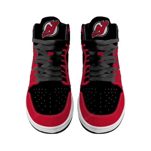 LIMITED EDITION - NEW CUSTOMIZED NHL06 NJ DEVILS AIR JORDAN SNEAKERS