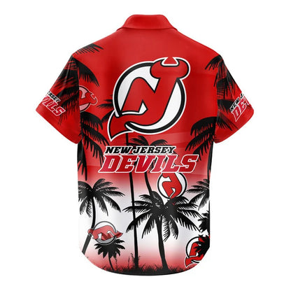LIMITED EDITION - NEW CUSTOMIZED NHL06 NJD NEW JERSEY DEVILS UNISEX HAWAIIAN SHIRT & SHORTS SET