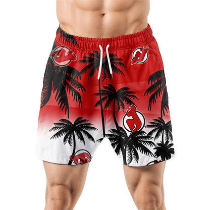 LIMITED EDITION - NEW CUSTOMIZED NHL06 NJD NEW JERSEY DEVILS UNISEX HAWAIIAN SHIRT & SHORTS SET