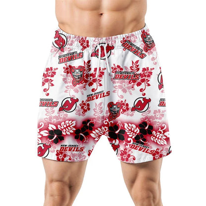 LIMITED EDITION - NEW CUSTOMIZED NHL06 NJD NEW JERSEY DEVILS UNISEX HAWAIIAN SHIRT & SHORTS SET