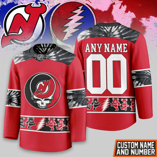 [SUPER SALE] NEW CUSTOMIZED NHL06 NJD NEW JERSEY DEVILS UNISEX HOCKEY JERSEY