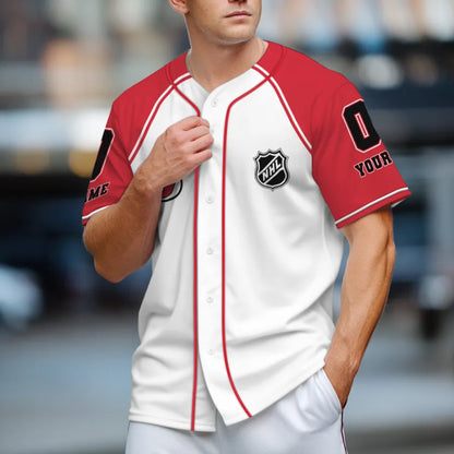 LIMITED EDITION - NEW CUSTOMIZED NHL06 NJD NEW JERSEY DEVILS BASEBALL JERSEY