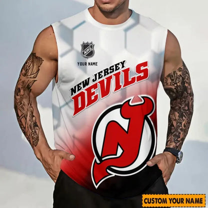 LIMITED EDITION - NEW CUSTOMIZED NHL06 NJD NEW JERSEY DEVILS TANK TOP & GYM SHIRT