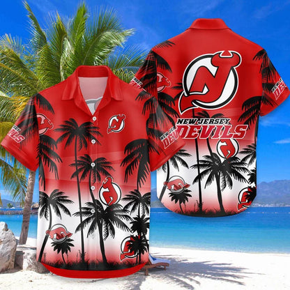 LIMITED EDITION - NEW CUSTOMIZED NHL06 NJD NEW JERSEY DEVILS UNISEX HAWAIIAN SHIRT & SHORTS SET
