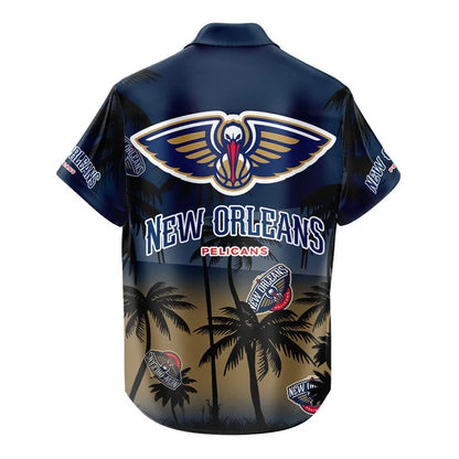 LIMITED EDITION - NEW CUSTOMIZED NBA30 NOP NEW ORLEANS PELICANS UNISEX HAWAIIAN SHIRT & SHORTS SET