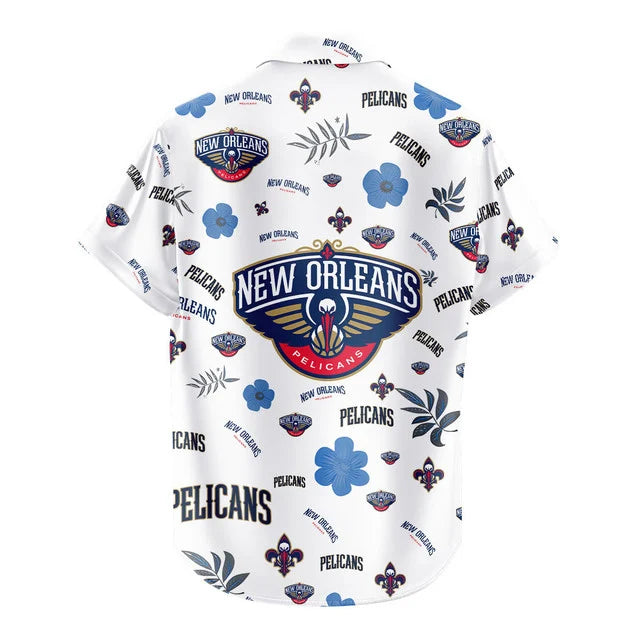 LIMITED EDITION - NEW CUSTOMIZED NBA30 NOP NEW ORLEANS PELICANS UNISEX HAWAIIAN SHIRT & SHORTS SET