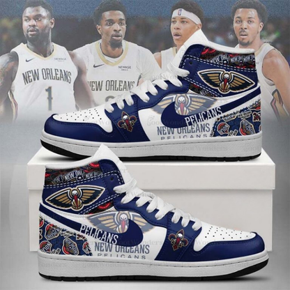 [HOT DEAL] NEW CUSTOMIZED NBA30 NOP NEW ORLEANS PELICANS AIR JORDAN SNEAKERS