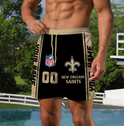 LIMITED EDITION - NEW CUSTOMIZED NFL24 NOS NEW ORLEANS SAINTS UNISEX SHORT PANTS
