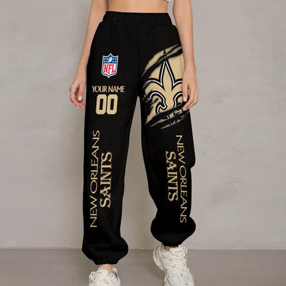 LIMITED EDITION - NEW PREMIUM NFL24 NOS NEW ORLEANS SAINTS UNISEX LONG PANTS