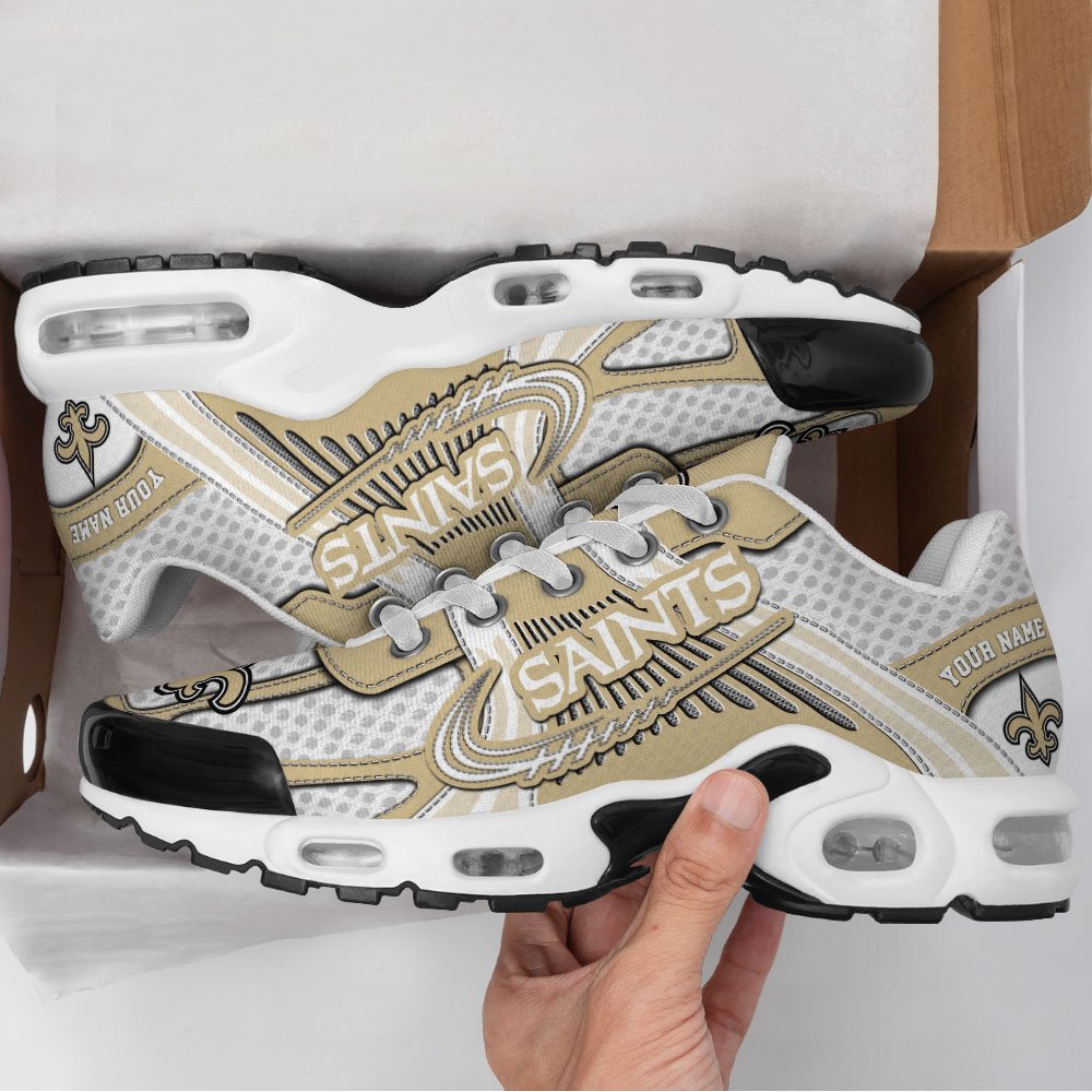 LIMITED EDITION - NEW CUSTOMIZED NFL24 NOS NEW ORLEANS SAINTS UNISEX AIR MAX PLUS SNEAKERS