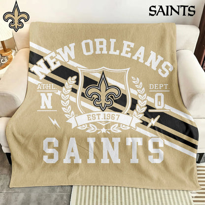 LIMITED EDITION - NEW CUSTOMIZED NFL24 NOS NEW ORLEANS SAINTS NORMAL & FLEECE BLANKET