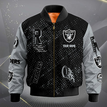 LIMITED EDITION - NEW CUSTOMIZED NFL07 LVR LAS VEGAS RAIDERS SATIN VARSITY JACKET & LONG PANTS