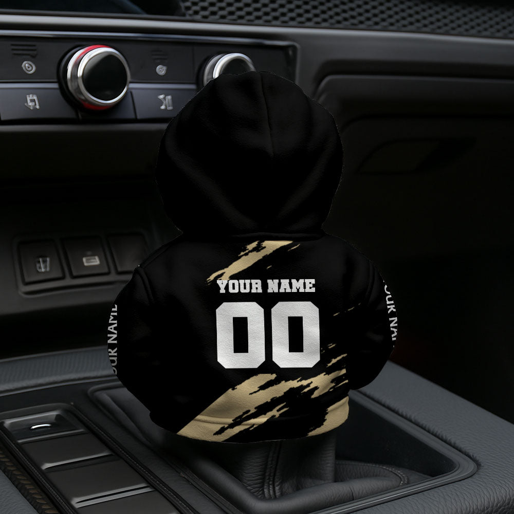 LIMITED EDITION - NEW CUSTOMIZED NFL24 NOS NEW ORLEANS SAINTS CAR HOODIE SHIFT KNOB COVER