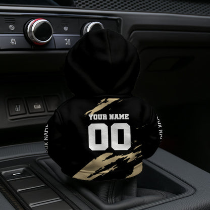 LIMITED EDITION - NEW CUSTOMIZED NFL24 NOS NEW ORLEANS SAINTS CAR HOODIE SHIFT KNOB COVER