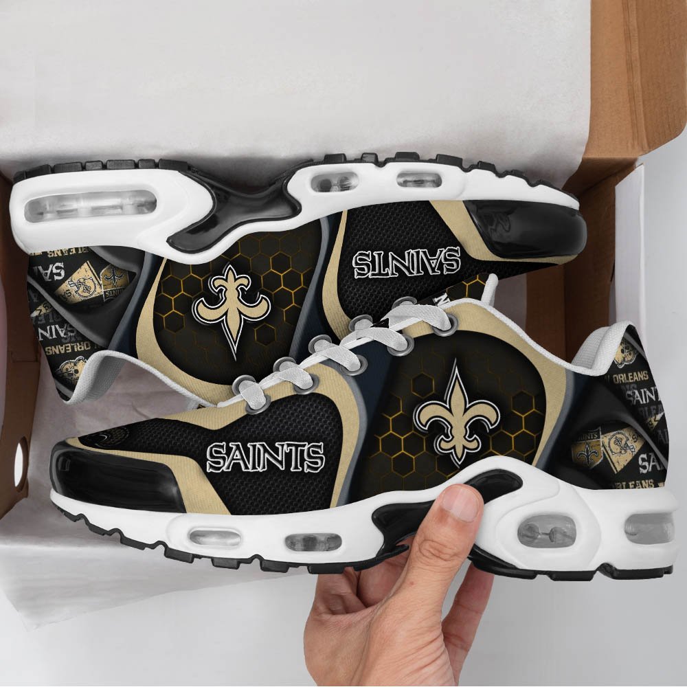 LIMITED EDITION - NEW CUSTOMIZED NFL24 NOS NEW ORLEANS SAINTS UNISEX AIR MAX PLUS SNEAKERS