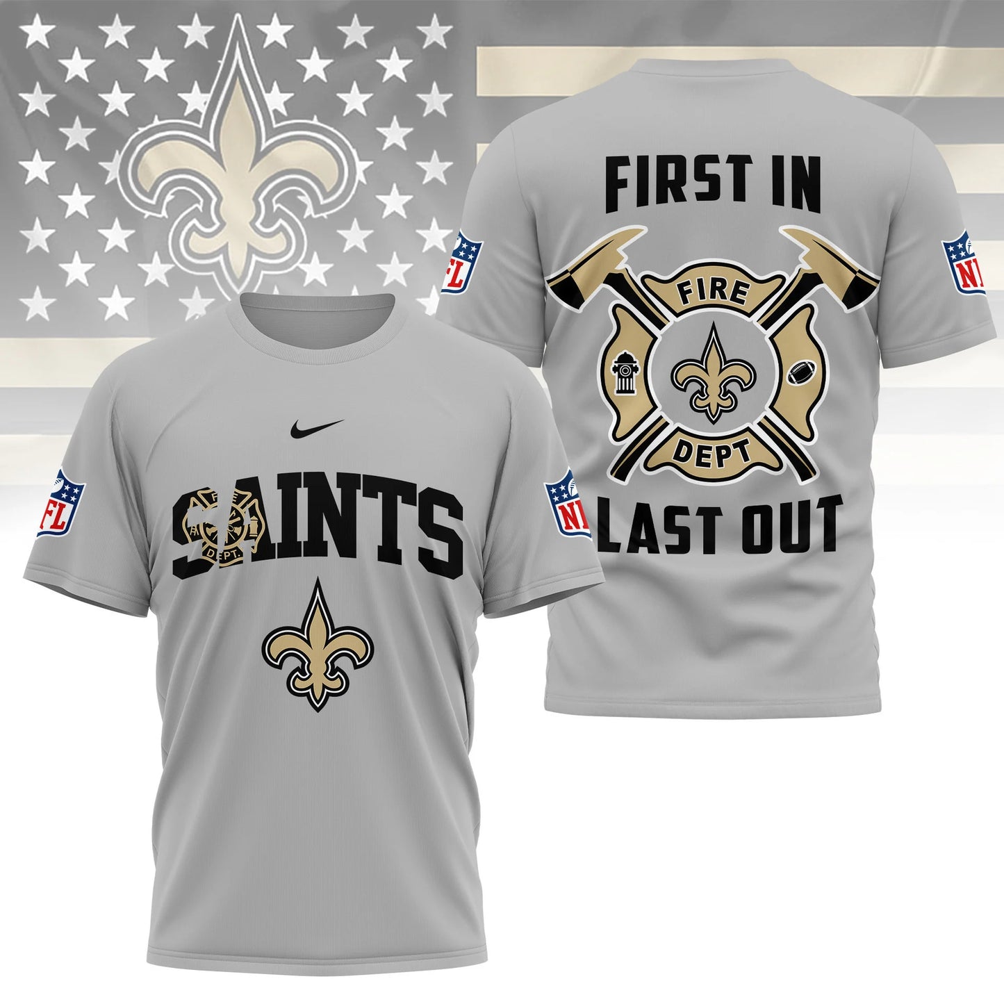 LIMITED EDITION - NEW CUSTOMIZED NFL24 NOS NEW ORLEANS SAINTS T-SHIRT | MULTIPLE COLORS AVAILABLE