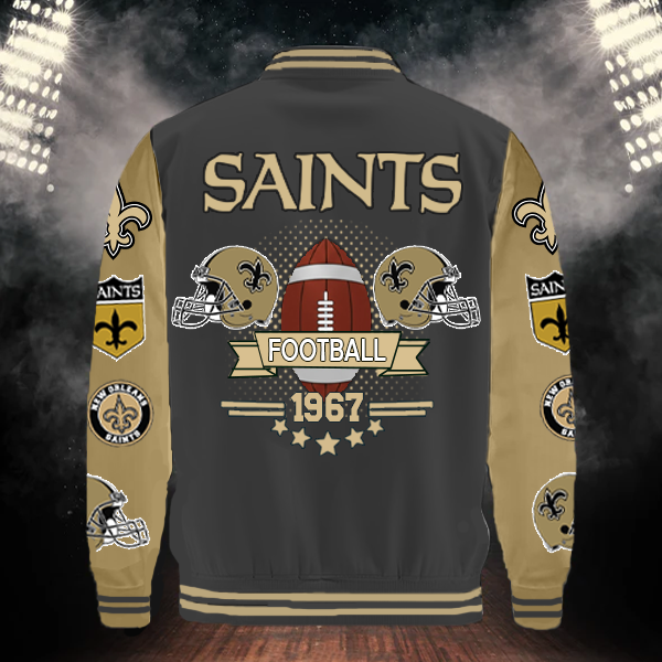 LIMITED EDITION - NEW CUSTOMIZED NFL24 NOS NEW ORLEANS SAINTS BASEBALL JACKET