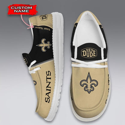LIMITED EDITION - NEW CUSTOMIZED NFL24 NOS NEW ORLEANS SAINTS LOAFER SHOES