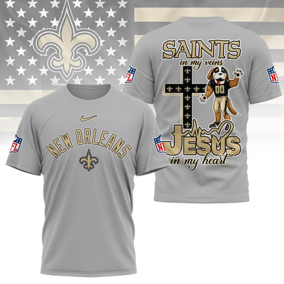 LIMITED EDITION - NEW CUSTOMIZED NFL24 NOS NEW ORLEANS SAINTS T-SHIRT | MULTIPLE COLORS AVAILABLE