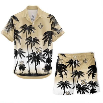 LIMITED EDITION - NEW CUSTOMIZED NFL24 NOS NEW ORLEANS SAINTS UNISEX HAWAIIAN SHIRT & SHORTS SET