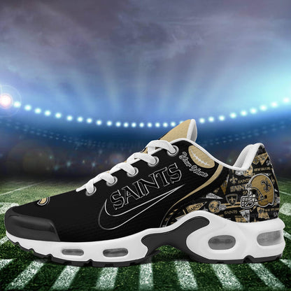 LIMITED EDITION - NEW CUSTOMIZED NFL24 NOS NEW ORLEANS SAINTS UNISEX AIR MAX PLUS SNEAKERS