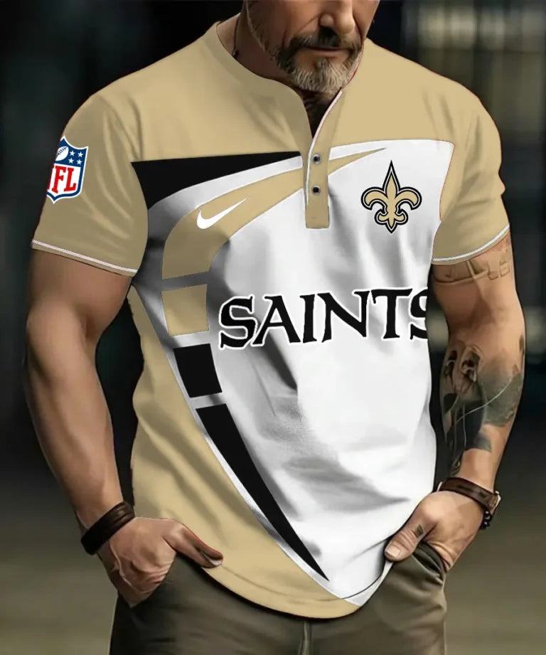 LIMITED EDITION - NEW CUSTOMIZED NFL24 NOS NEW ORLEANS SAINTS POLO SHIRT