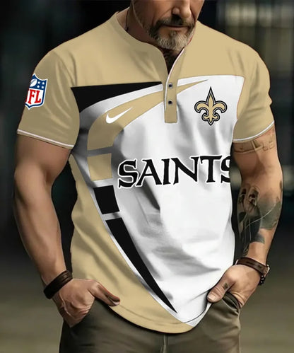 LIMITED EDITION - NEW CUSTOMIZED NFL24 NOS NEW ORLEANS SAINTS POLO SHIRT