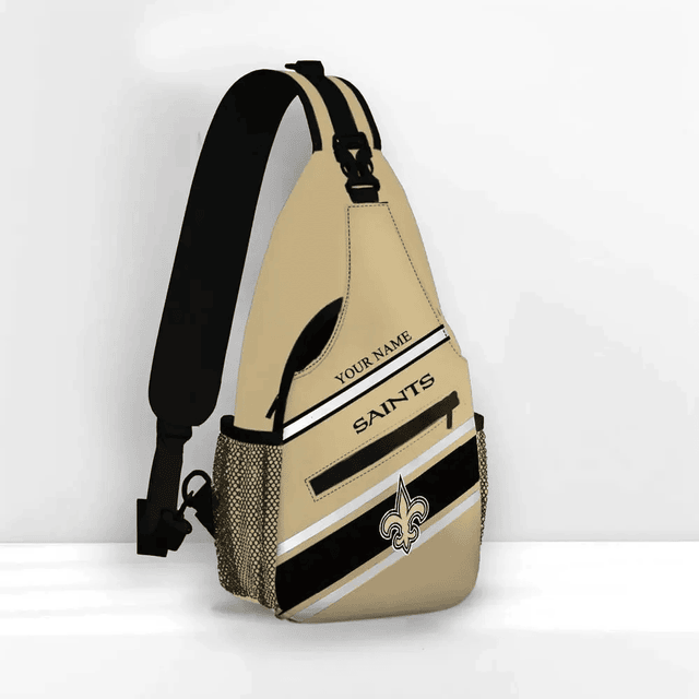 LIMITED EDITION - NEW CUSTOMIZED NFL24 NOS NEW ORLEANS SAINTS SLING BAG