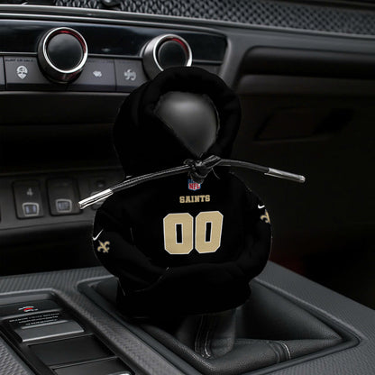 LIMITED EDITION - NEW CUSTOMIZED NFL24 NOS NEW ORLEANS SAINTS AUTOMOTIVE HOODIE SHIFT KNOB COVER