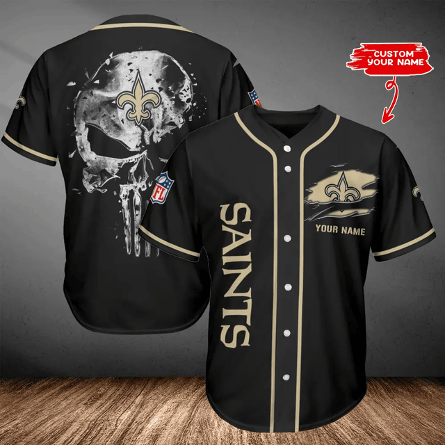 LIMITED EDITION - NEW CUSTOMIZED NFL24 NOS NEW ORLEANS SAINTS BASEBALL JERSEY