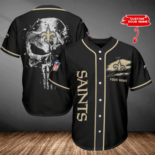 LIMITED EDITION - NEW CUSTOMIZED NFL24 NOS NEW ORLEANS SAINTS BASEBALL JERSEY