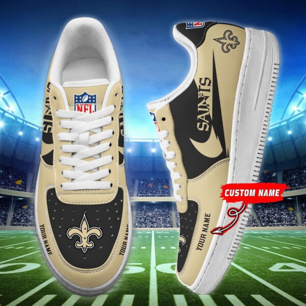 [SPECIAL OFFER] NEW CUSTOMIZED NFL24 NOS NEW ORLEANS SAINTS AF1 SNEAKERS