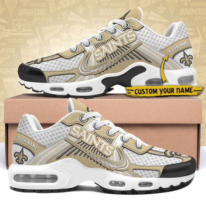 LIMITED EDITION - NEW CUSTOMIZED NFL24 NOS NEW ORLEANS SAINTS UNISEX AIR MAX PLUS SNEAKERS