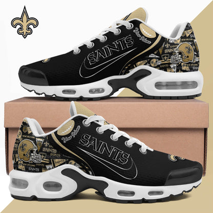 LIMITED EDITION - NEW CUSTOMIZED NFL24 NOS NEW ORLEANS SAINTS UNISEX AIR MAX PLUS SNEAKERS
