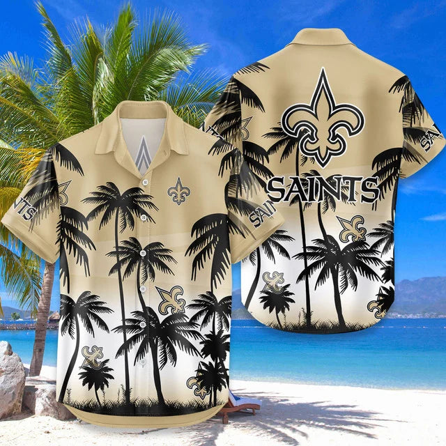 LIMITED EDITION - NEW CUSTOMIZED NFL24 NOS NEW ORLEANS SAINTS UNISEX HAWAIIAN SHIRT & SHORTS SET