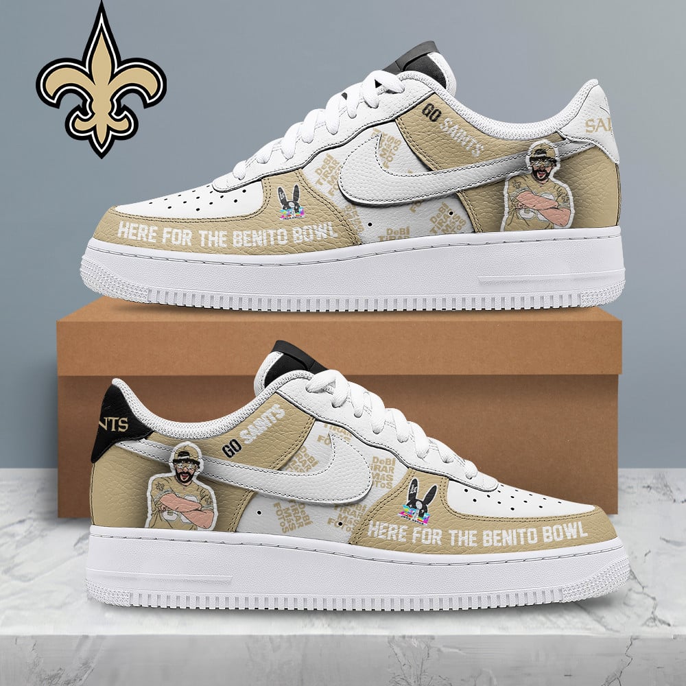 LIMITED EDITION - NEW CUSTOMIZED NFL24 NOS NEW ORLEANS SAINTS SUPER BOWL HALFTIME SHOW AF1 SHOES