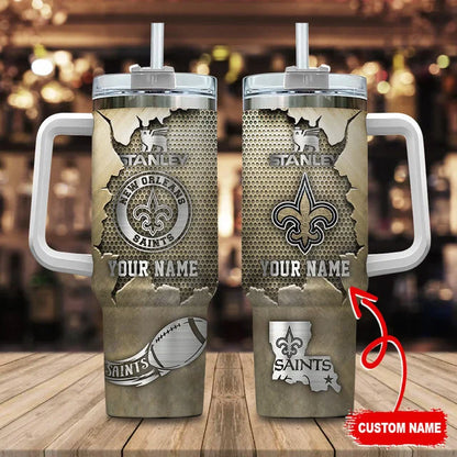 LIMITED EDITION - NEW CUSTOMIZED NFL24 NOS NEW ORLEANS SAINTS TUMBLER CUP
