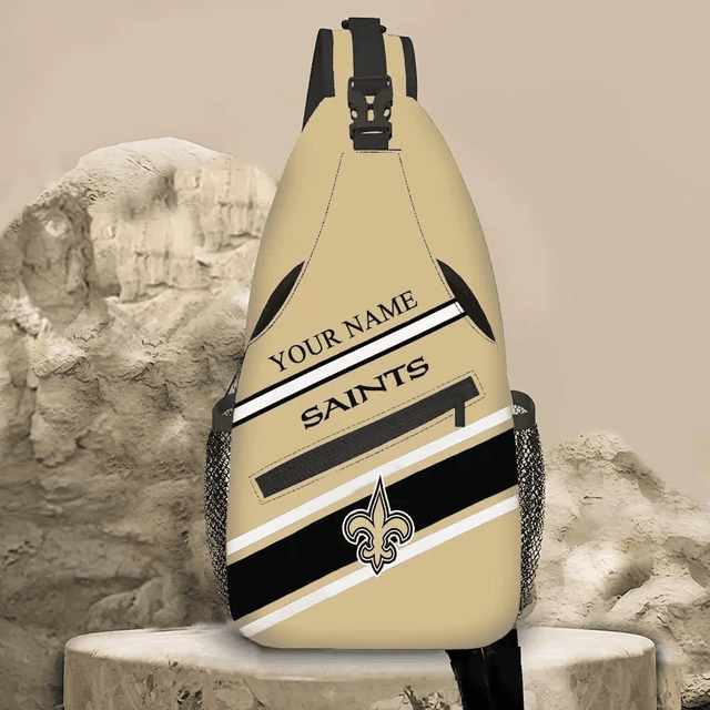 LIMITED EDITION - NEW CUSTOMIZED NFL24 NOS NEW ORLEANS SAINTS SLING BAG