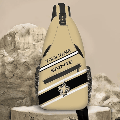 LIMITED EDITION - NEW CUSTOMIZED NFL24 NOS NEW ORLEANS SAINTS SLING BAG