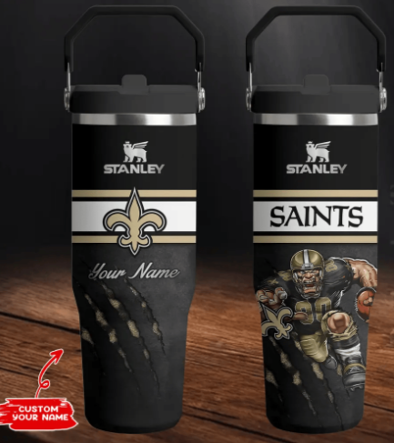 LIMITED EDITION - NEW CUSTOMIZED NFL24 NOS NEW ORLEANS SAINTS TUMBLER CUP