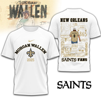 LIMITED EDITION - NEW CUSTOMIZED NFL24 NOS NEW ORLEANS SAINTS T-SHIRT | MULTIPLE COLORS AVAILABLE