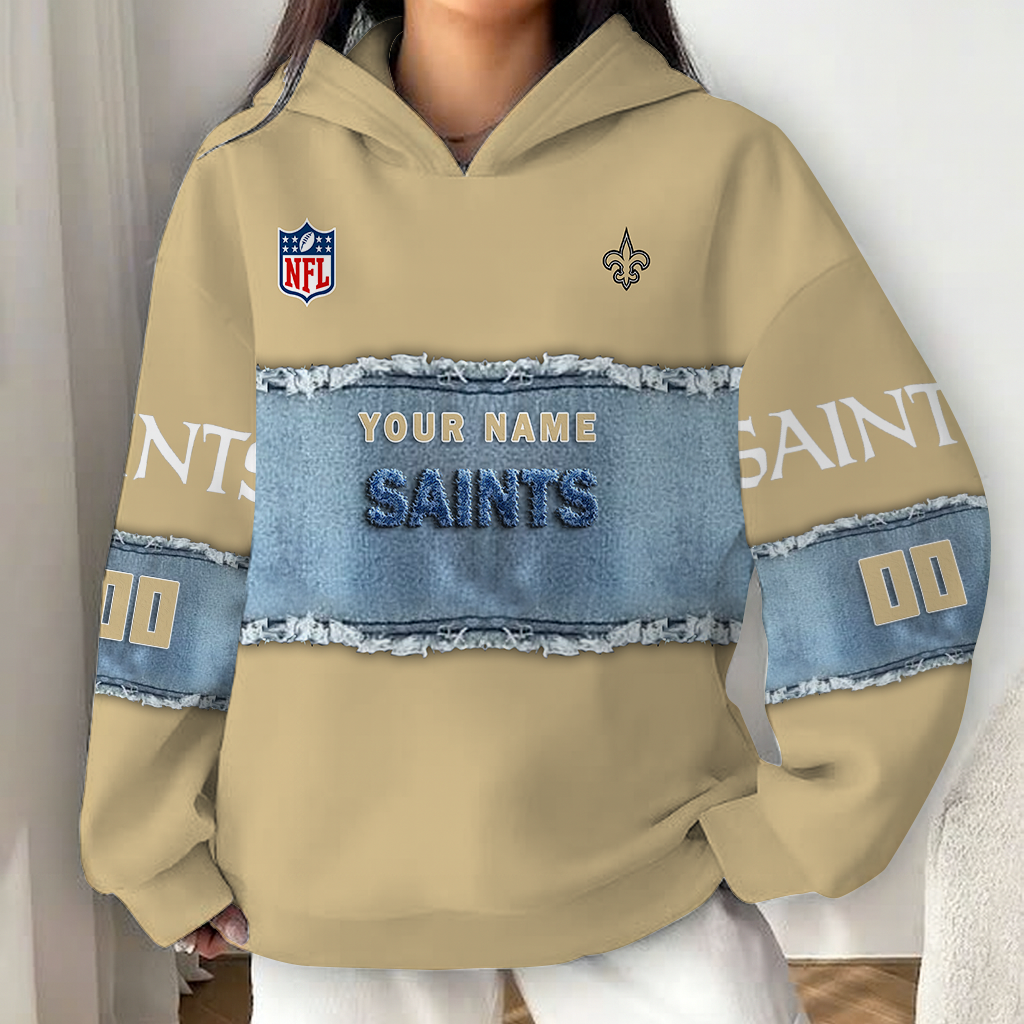 LIMITED EDITION - NEW CUSTOMIZED NFL24 NOS NEW ORLEANS SAINTS UNISEX HOODIE