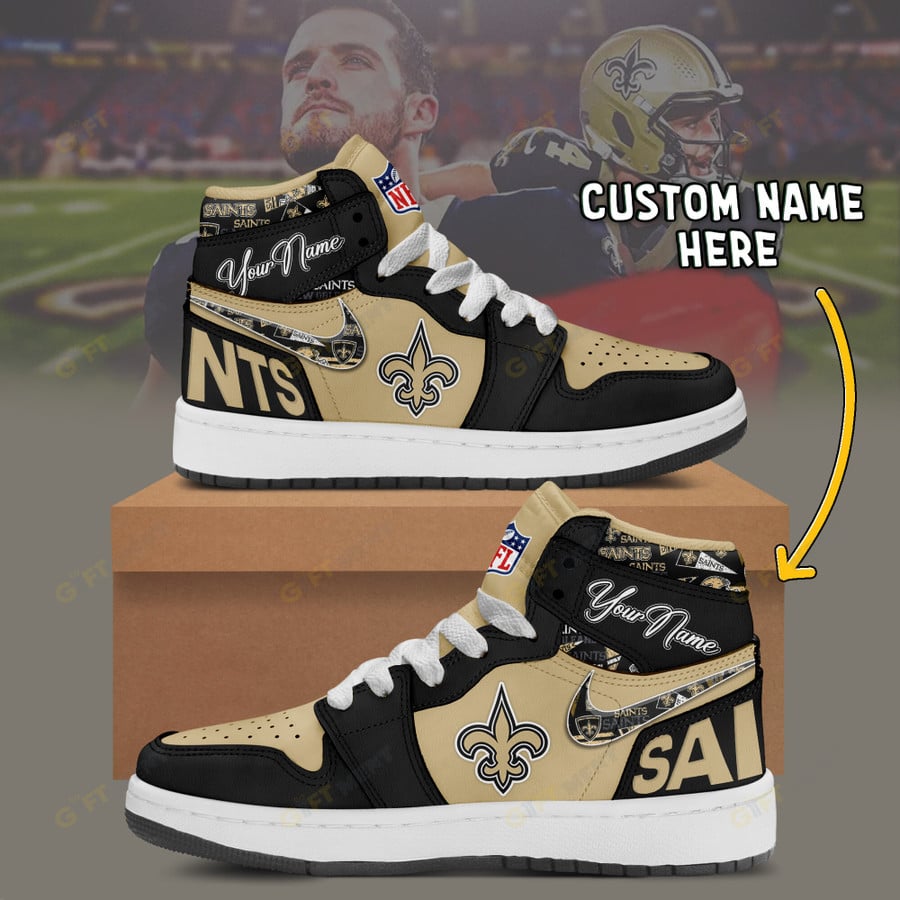 [SPECIAL OFFER] NEW CUSTOMIZED NFL24 NOS NEW ORLEANS SAINTS AIR JORDAN 1