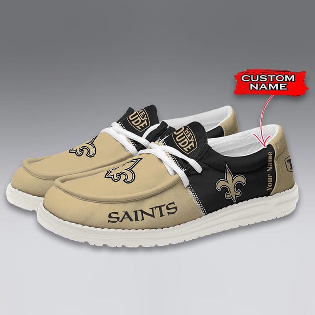 LIMITED EDITION - NEW CUSTOMIZED NFL24 NOS NEW ORLEANS SAINTS LOAFER SHOES
