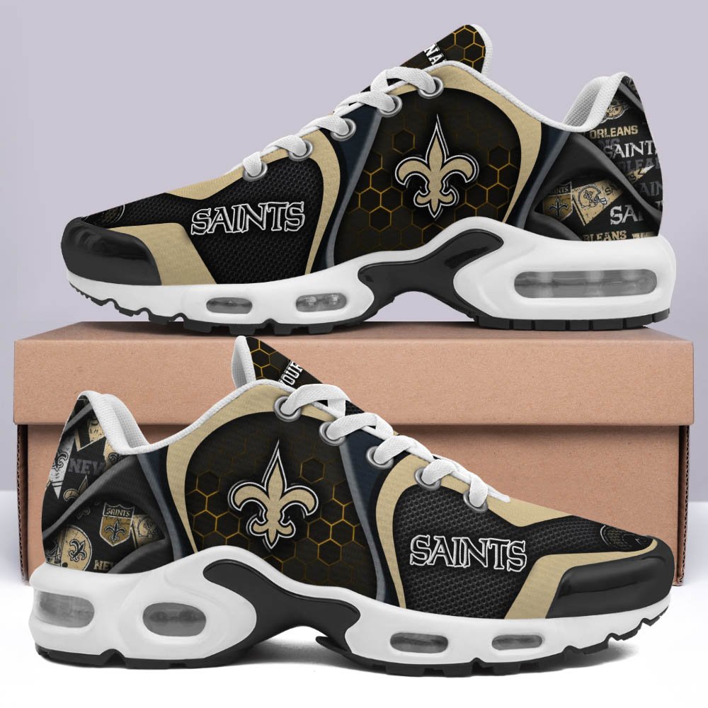 LIMITED EDITION - NEW CUSTOMIZED NFL24 NOS NEW ORLEANS SAINTS UNISEX AIR MAX PLUS SNEAKERS
