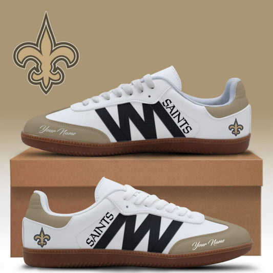 LIMITED EDITION - NEW CUSTOMIZED NFL24 NOS NEW ORLEANS SAINTS CLASSIC SNEAKERS
