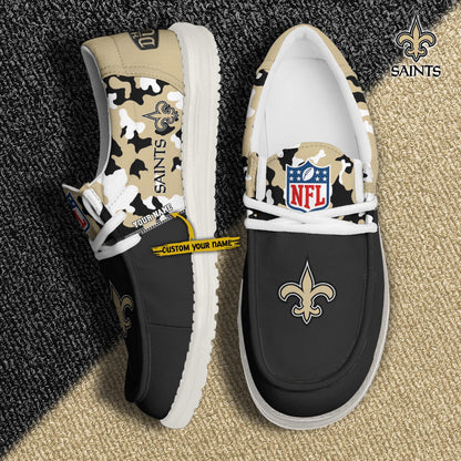 LIMITED EDITION - NEW CUSTOMIZED NFL24 NOS NEW ORLEANS SAINTS LOAFER SHOES