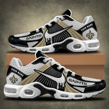 LIMITED EDITION - NEW CUSTOMIZED NFL24 NOS NEW ORLEANS SAINTS UNISEX AIR MAX PLUS SNEAKERS