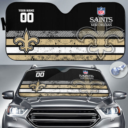 LIMITED EDITION - NEW CUSTOMIZED NFL24 NOS NEW ORLEANS SAINTS AUTO WINDSHIELD SHADE